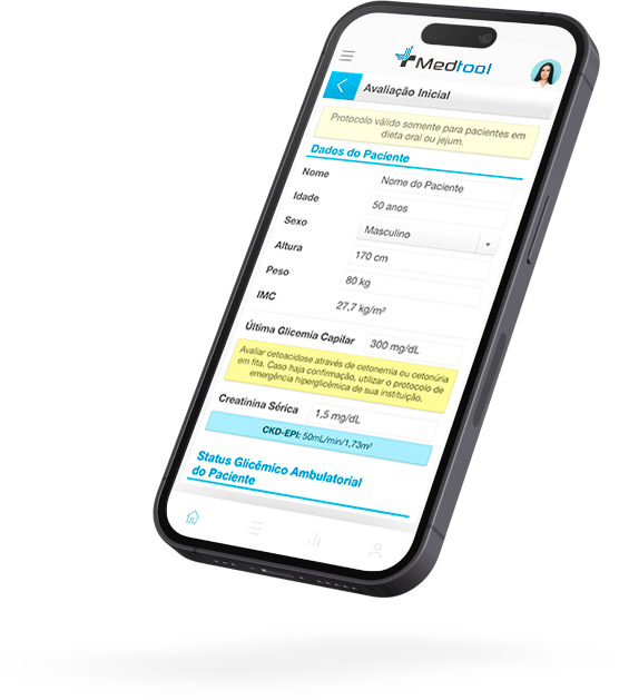 Aplicativo Medtool em celular